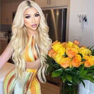 Vibrant Multicolor Halter Two Piece Flare Pant Set